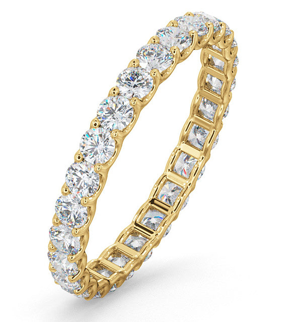 Chloe Lab Diamond Eternity Ring 18K Gold Claw Set 1.00ct G/Vs